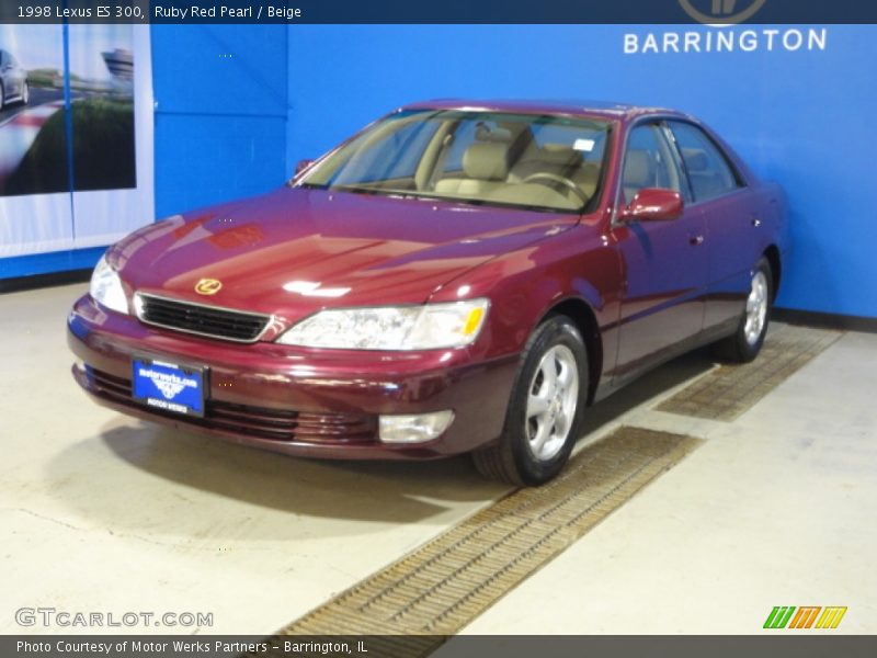 Ruby Red Pearl / Beige 1998 Lexus ES 300