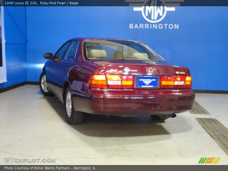 Ruby Red Pearl / Beige 1998 Lexus ES 300