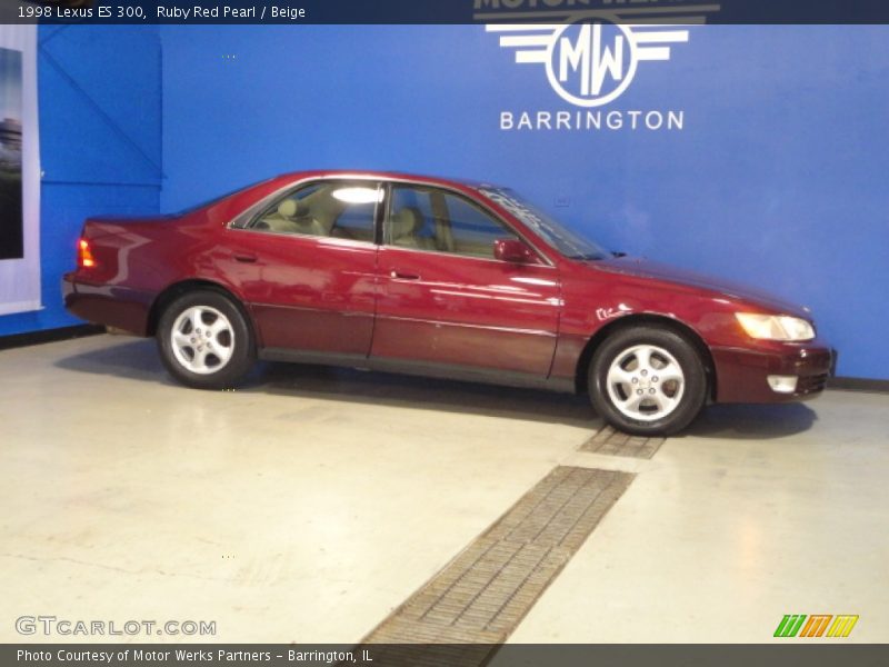 Ruby Red Pearl / Beige 1998 Lexus ES 300