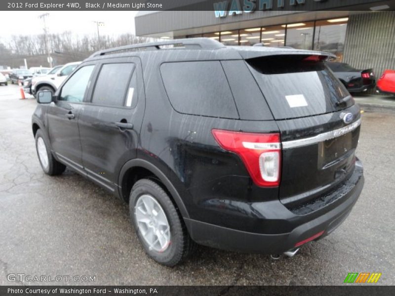 Black / Medium Light Stone 2012 Ford Explorer 4WD
