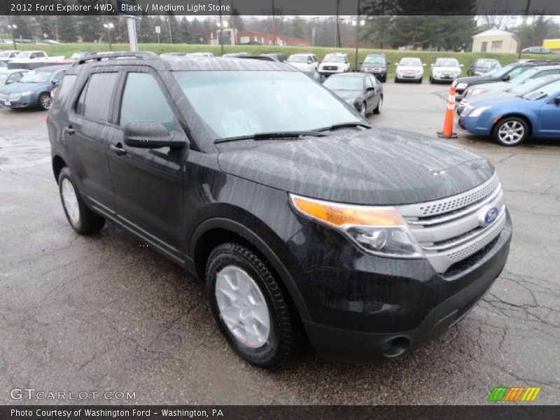 Black / Medium Light Stone 2012 Ford Explorer 4WD