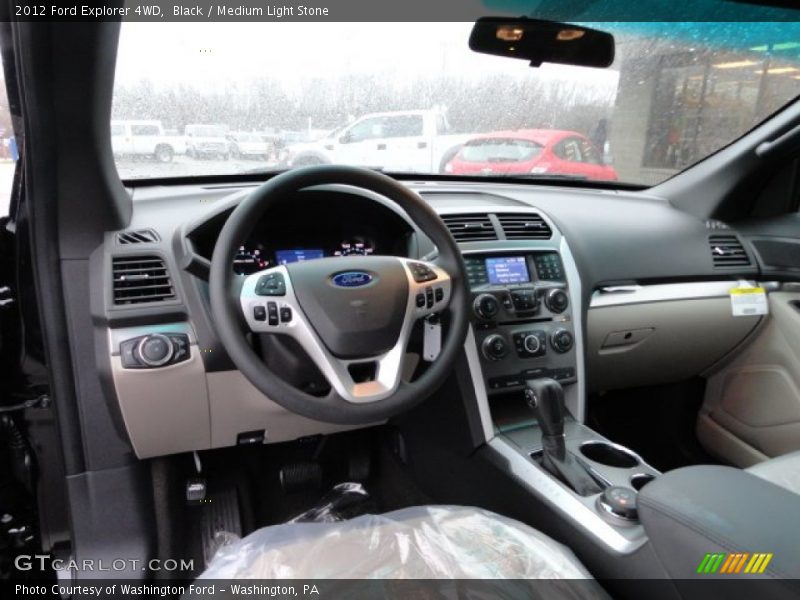 Black / Medium Light Stone 2012 Ford Explorer 4WD