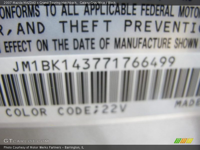 Galaxy Gray Mica / Black 2007 Mazda MAZDA3 s Grand Touring Hatchback