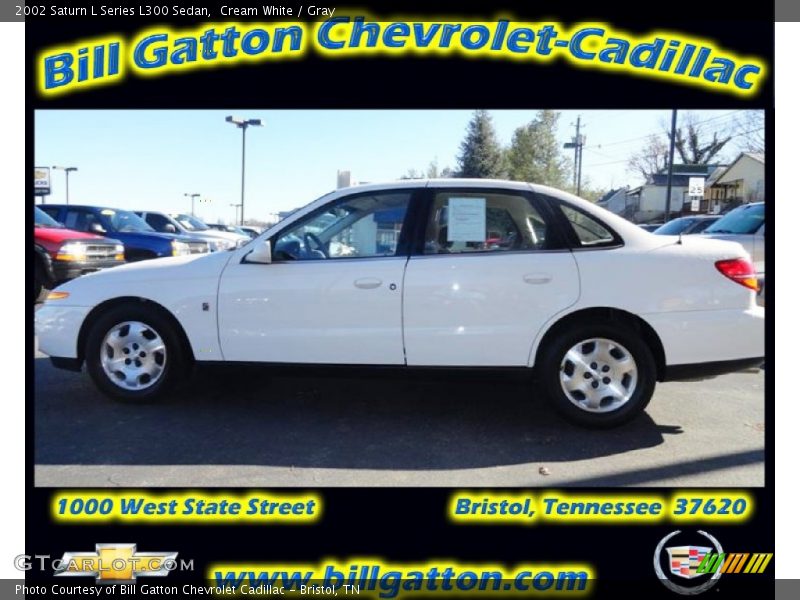 Cream White / Gray 2002 Saturn L Series L300 Sedan