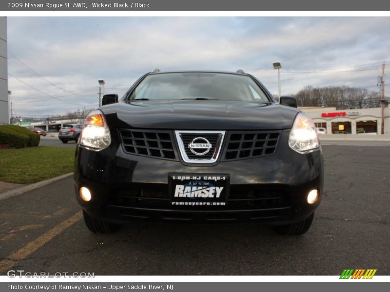 Wicked Black / Black 2009 Nissan Rogue SL AWD