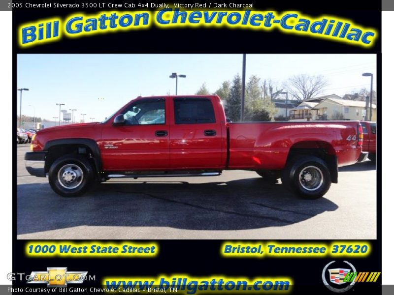 Victory Red / Dark Charcoal 2005 Chevrolet Silverado 3500 LT Crew Cab 4x4 Dually