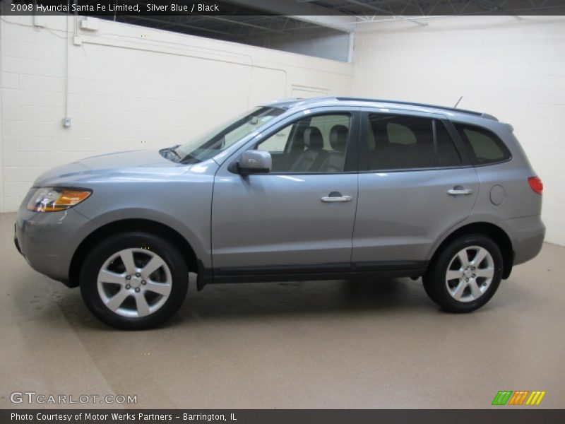 Silver Blue / Black 2008 Hyundai Santa Fe Limited