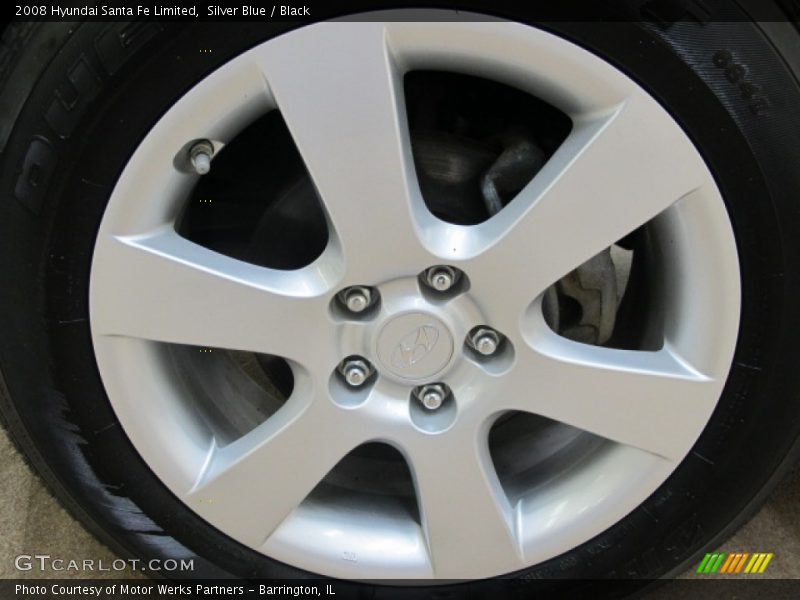 Silver Blue / Black 2008 Hyundai Santa Fe Limited