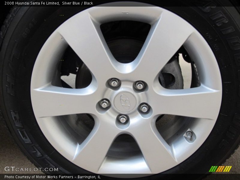 Silver Blue / Black 2008 Hyundai Santa Fe Limited