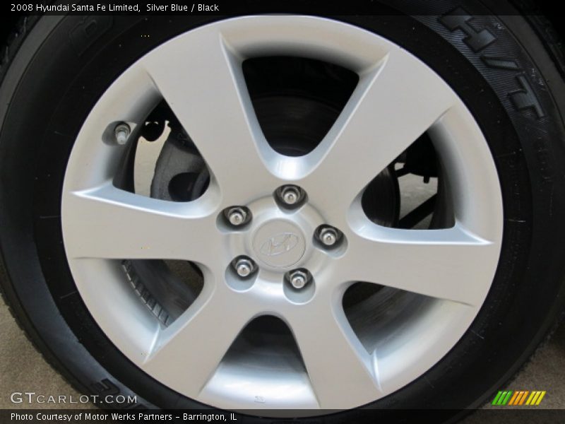 Silver Blue / Black 2008 Hyundai Santa Fe Limited
