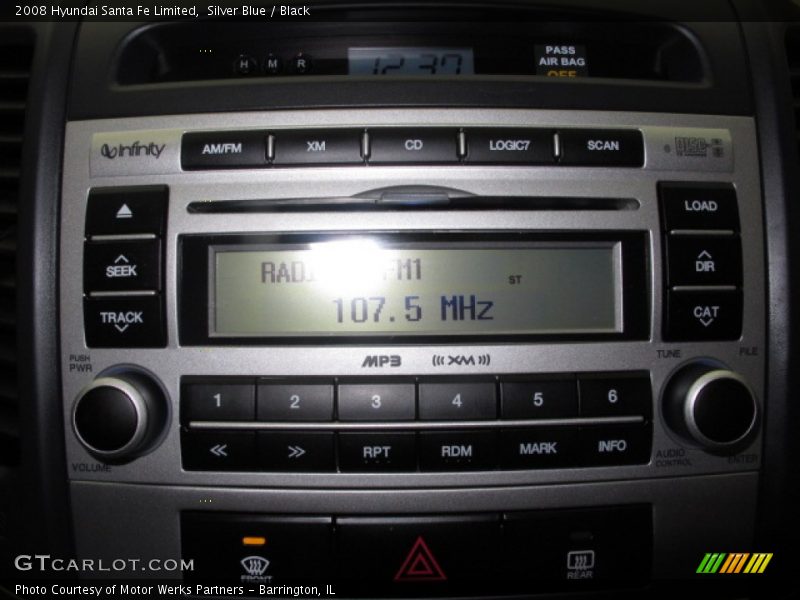 Silver Blue / Black 2008 Hyundai Santa Fe Limited