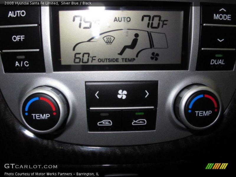 Silver Blue / Black 2008 Hyundai Santa Fe Limited