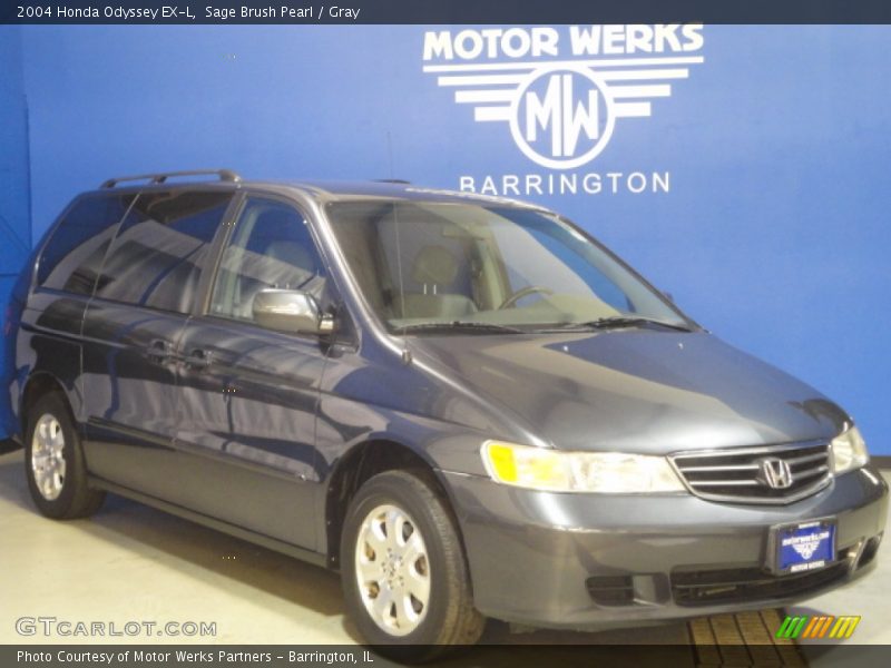 Sage Brush Pearl / Gray 2004 Honda Odyssey EX-L