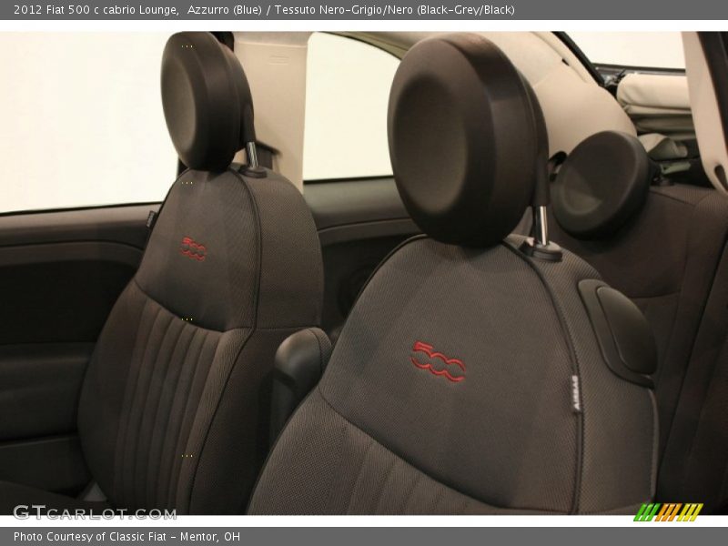  2012 500 c cabrio Lounge Tessuto Nero-Grigio/Nero (Black-Grey/Black) Interior