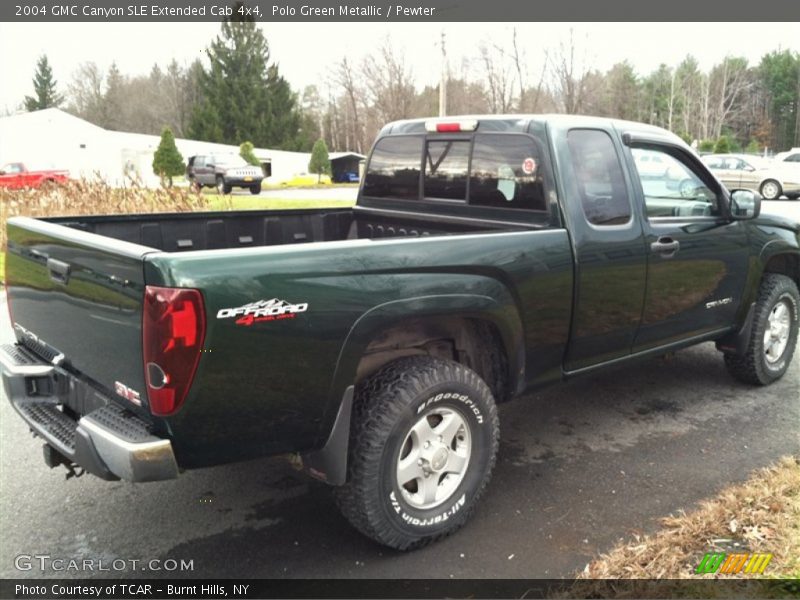 Polo Green Metallic / Pewter 2004 GMC Canyon SLE Extended Cab 4x4