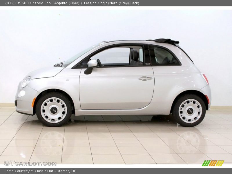  2012 500 c cabrio Pop Argento (Silver)