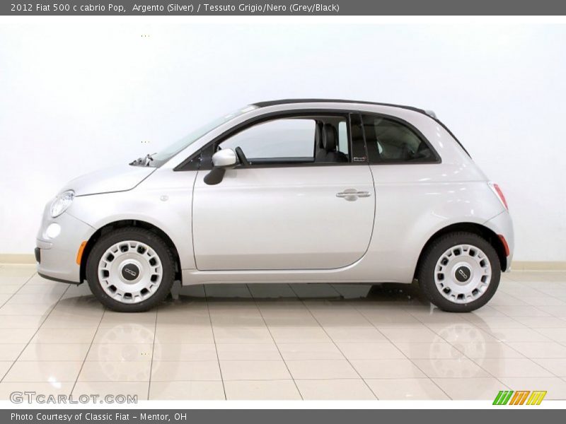  2012 500 c cabrio Pop Argento (Silver)