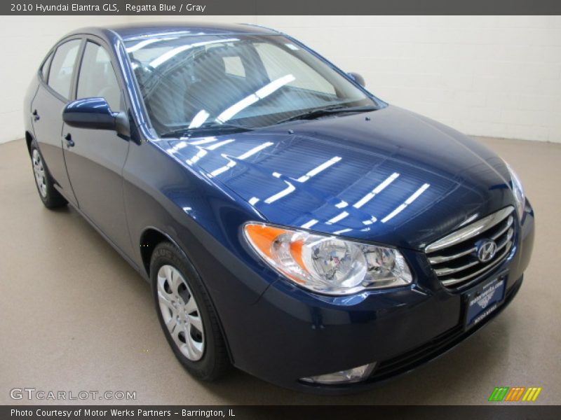 Regatta Blue / Gray 2010 Hyundai Elantra GLS