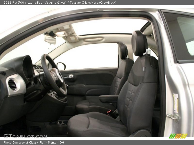  2012 500 c cabrio Pop Tessuto Grigio/Nero (Grey/Black) Interior