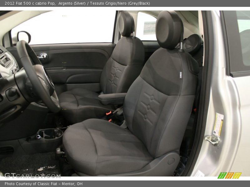  2012 500 c cabrio Pop Tessuto Grigio/Nero (Grey/Black) Interior