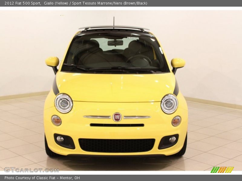 Giallo (Yellow) / Sport Tessuto Marrone/Nero (Brown/Black) 2012 Fiat 500 Sport