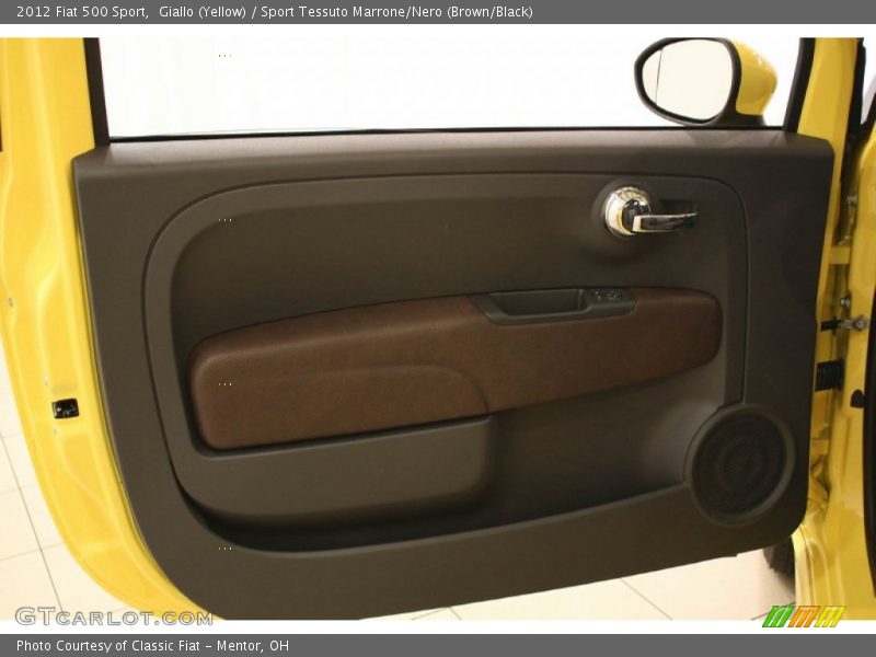 Giallo (Yellow) / Sport Tessuto Marrone/Nero (Brown/Black) 2012 Fiat 500 Sport