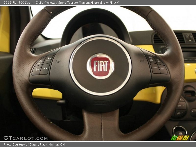Giallo (Yellow) / Sport Tessuto Marrone/Nero (Brown/Black) 2012 Fiat 500 Sport