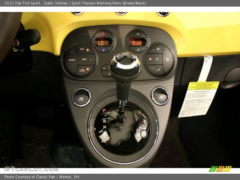 Giallo (Yellow) / Sport Tessuto Marrone/Nero (Brown/Black) 2012 Fiat 500 Sport