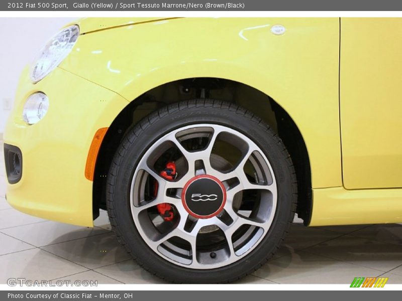 Giallo (Yellow) / Sport Tessuto Marrone/Nero (Brown/Black) 2012 Fiat 500 Sport