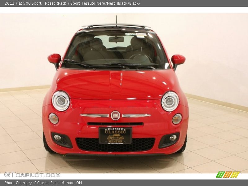 Rosso (Red) / Sport Tessuto Nero/Nero (Black/Black) 2012 Fiat 500 Sport