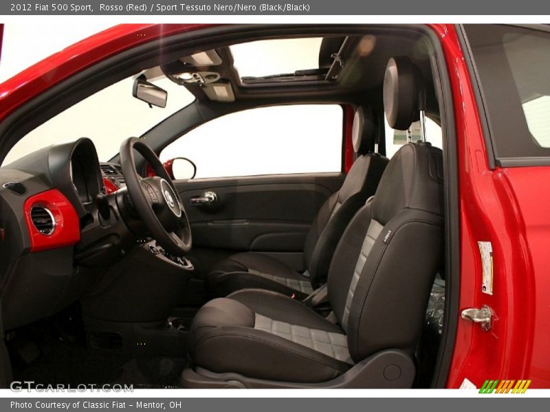 Rosso (Red) / Sport Tessuto Nero/Nero (Black/Black) 2012 Fiat 500 Sport