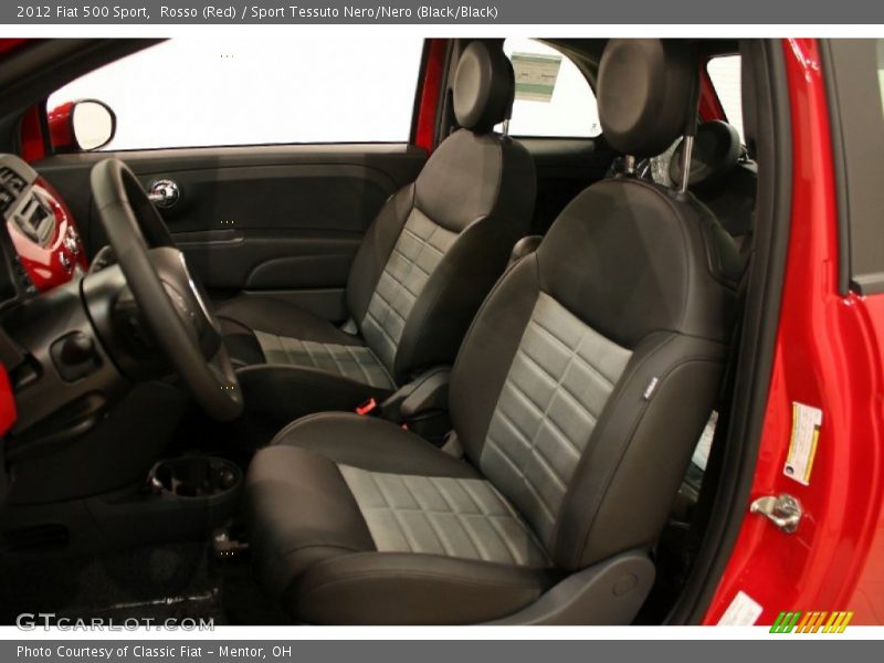 Rosso (Red) / Sport Tessuto Nero/Nero (Black/Black) 2012 Fiat 500 Sport