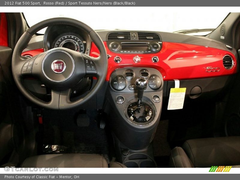 Rosso (Red) / Sport Tessuto Nero/Nero (Black/Black) 2012 Fiat 500 Sport