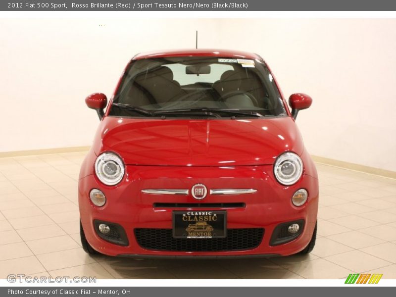 Rosso Brillante (Red) / Sport Tessuto Nero/Nero (Black/Black) 2012 Fiat 500 Sport
