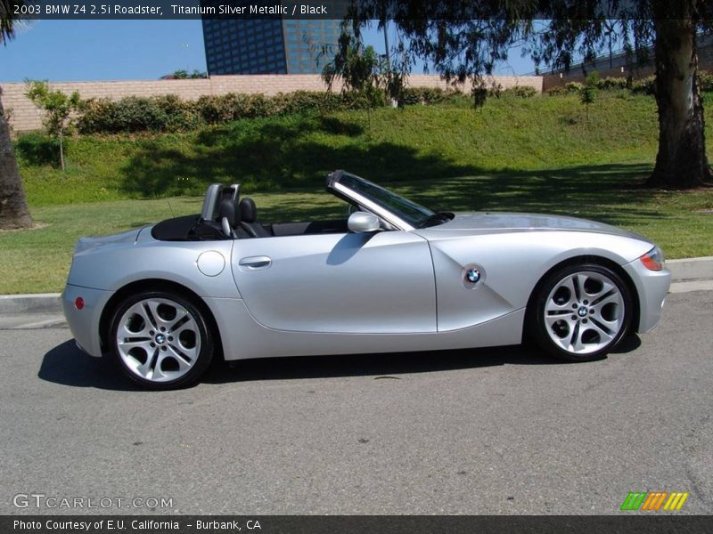 Titanium Silver Metallic / Black 2003 BMW Z4 2.5i Roadster