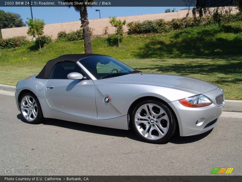 Titanium Silver Metallic / Black 2003 BMW Z4 2.5i Roadster