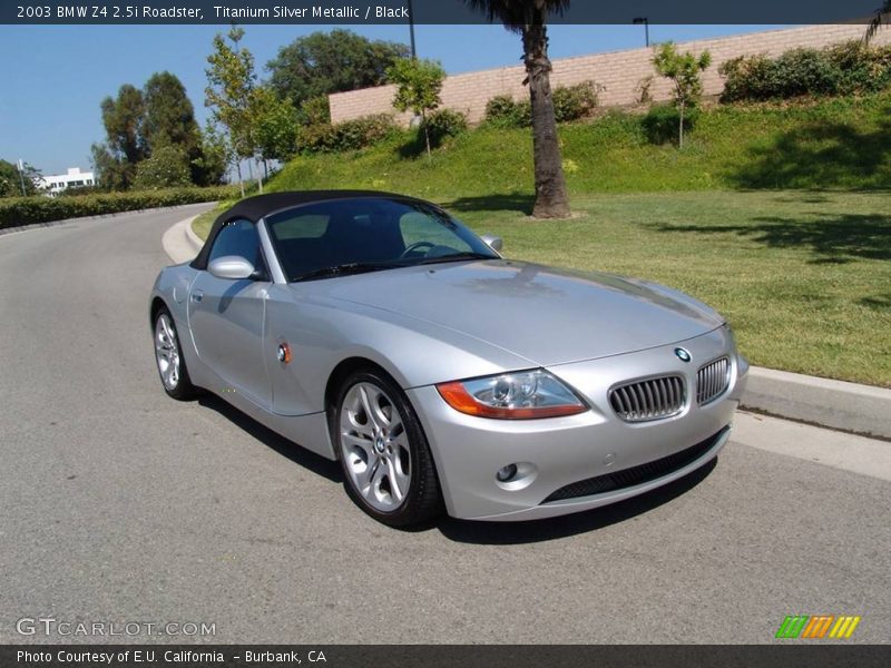 Titanium Silver Metallic / Black 2003 BMW Z4 2.5i Roadster