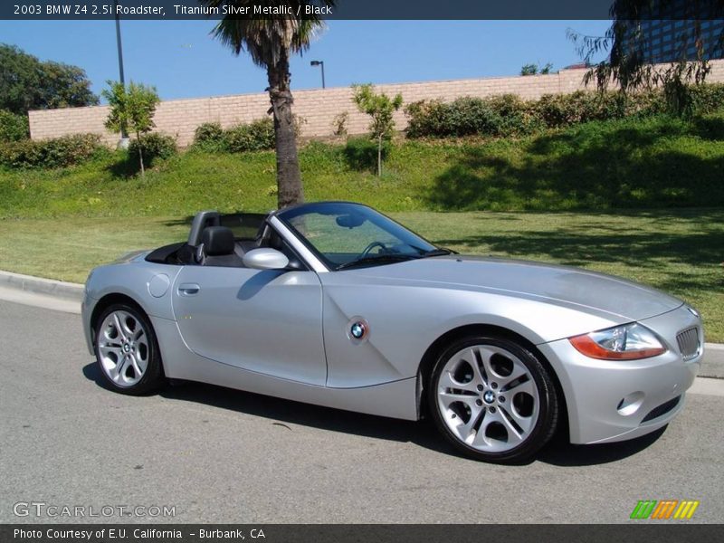 Titanium Silver Metallic / Black 2003 BMW Z4 2.5i Roadster