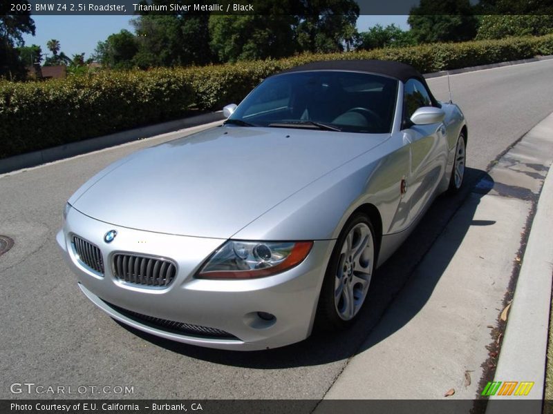 Titanium Silver Metallic / Black 2003 BMW Z4 2.5i Roadster