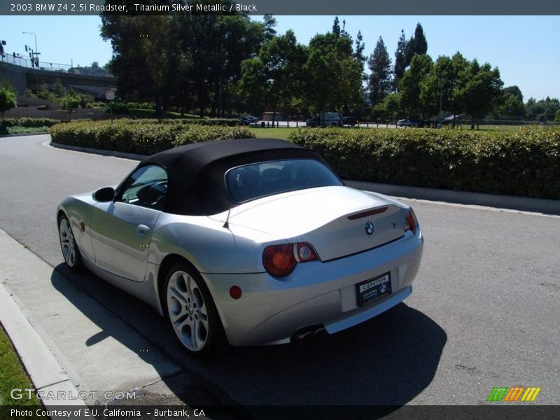 Titanium Silver Metallic / Black 2003 BMW Z4 2.5i Roadster