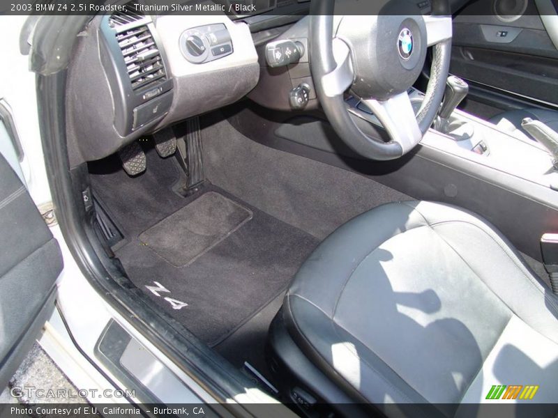 Titanium Silver Metallic / Black 2003 BMW Z4 2.5i Roadster