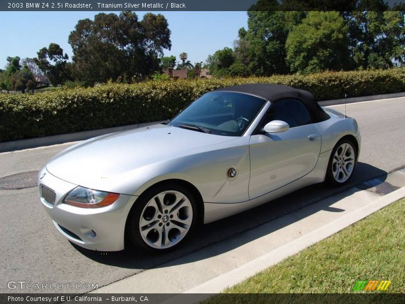 Titanium Silver Metallic / Black 2003 BMW Z4 2.5i Roadster