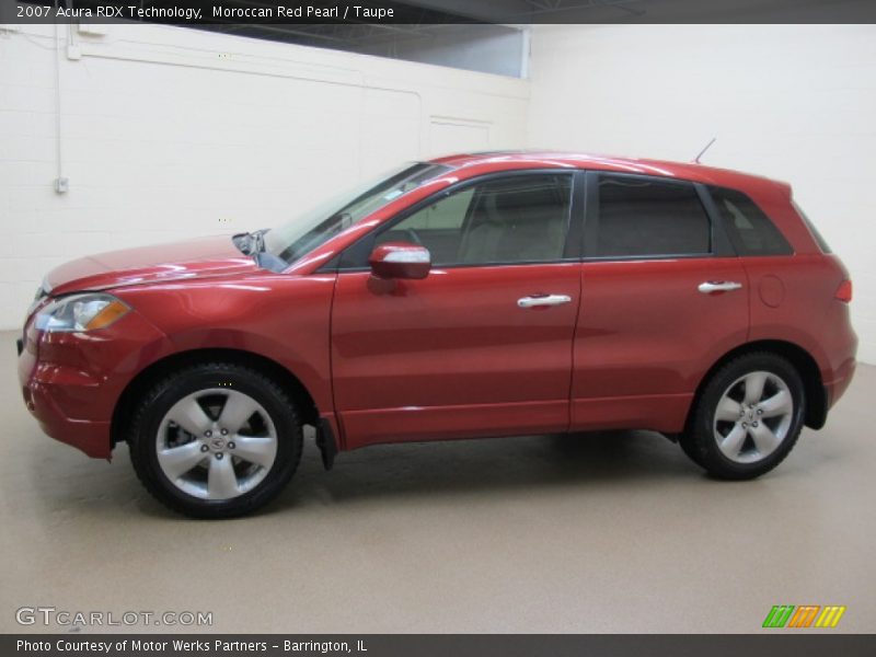Moroccan Red Pearl / Taupe 2007 Acura RDX Technology