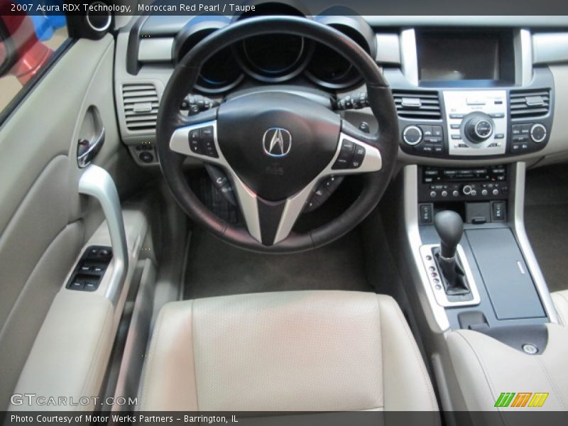 Moroccan Red Pearl / Taupe 2007 Acura RDX Technology