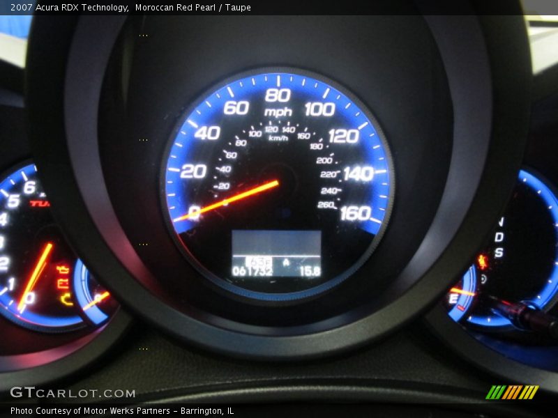 Moroccan Red Pearl / Taupe 2007 Acura RDX Technology