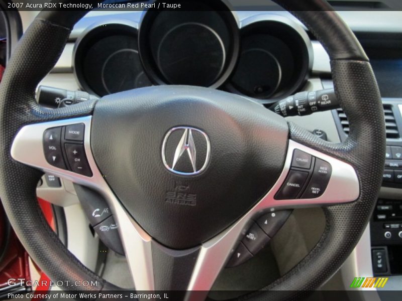 Moroccan Red Pearl / Taupe 2007 Acura RDX Technology