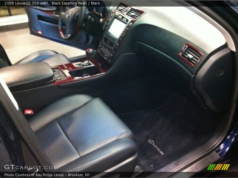 Black Sapphire Pearl / Black 2008 Lexus GS 350 AWD