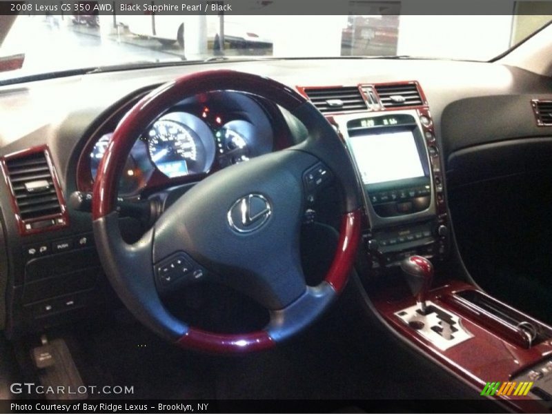 Black Sapphire Pearl / Black 2008 Lexus GS 350 AWD