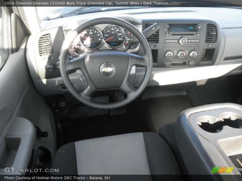 Summit White / Dark Titanium 2009 Chevrolet Silverado 2500HD Work Truck Extended Cab