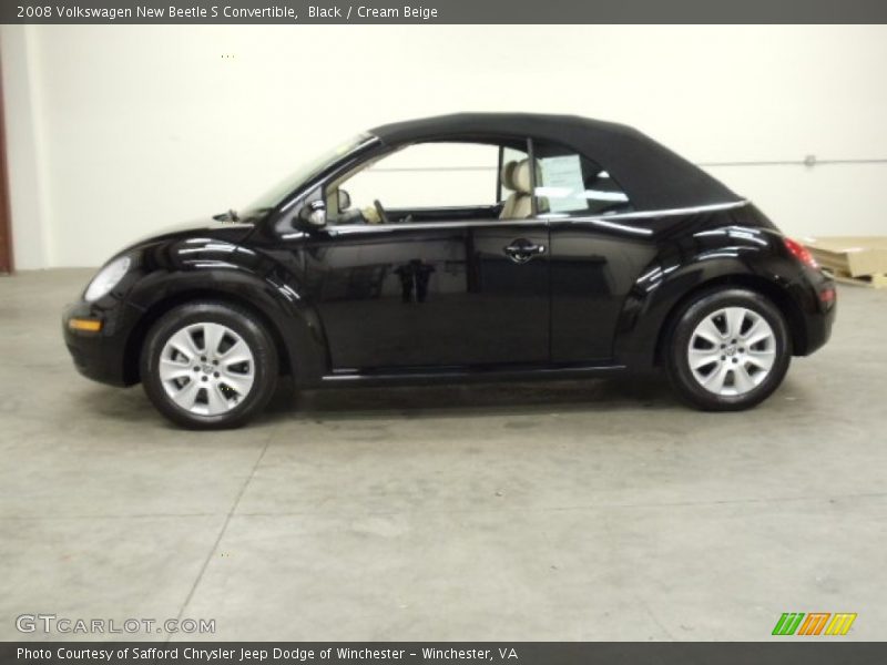 Black / Cream Beige 2008 Volkswagen New Beetle S Convertible